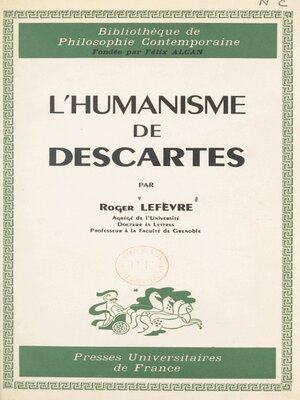 cover image of L'humanisme de Descartes